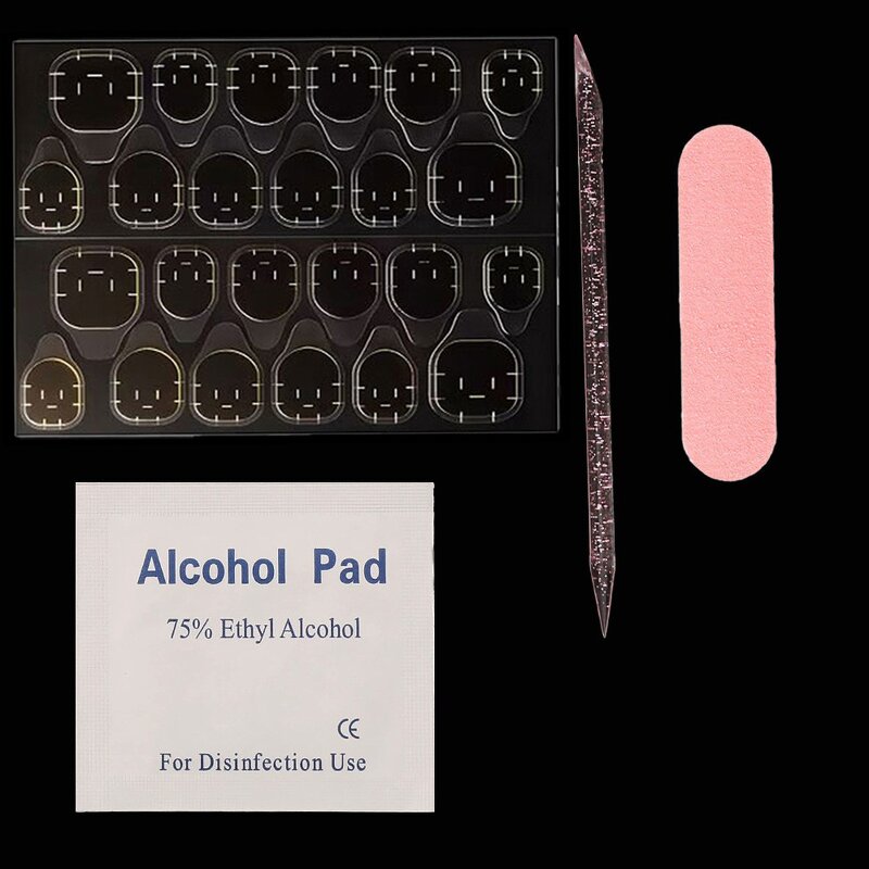 Press-On Nails Kit Supplier - Portable Disposable DIY Includes Adhesive Tabs Glue