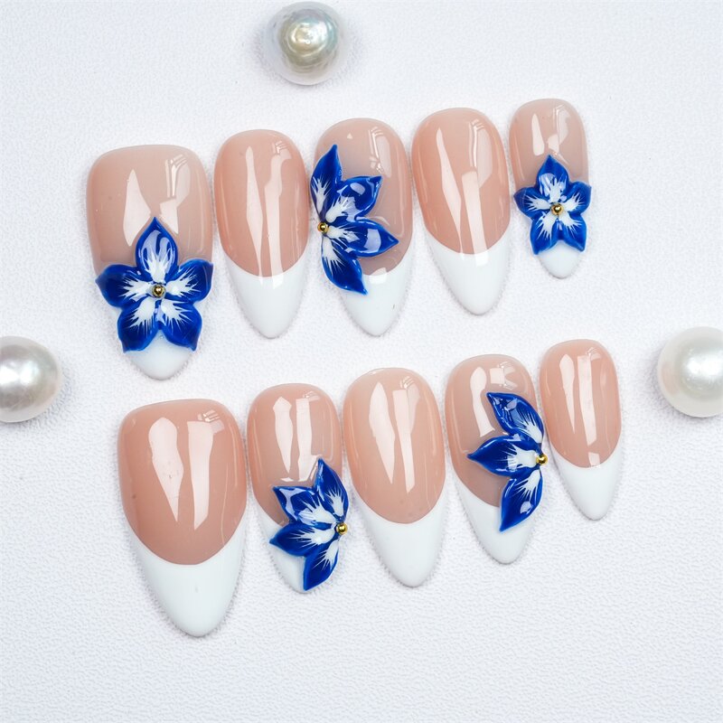 Ocean Nail Art Factory - 100% High Quality Almond Stiletto Detachable Patches