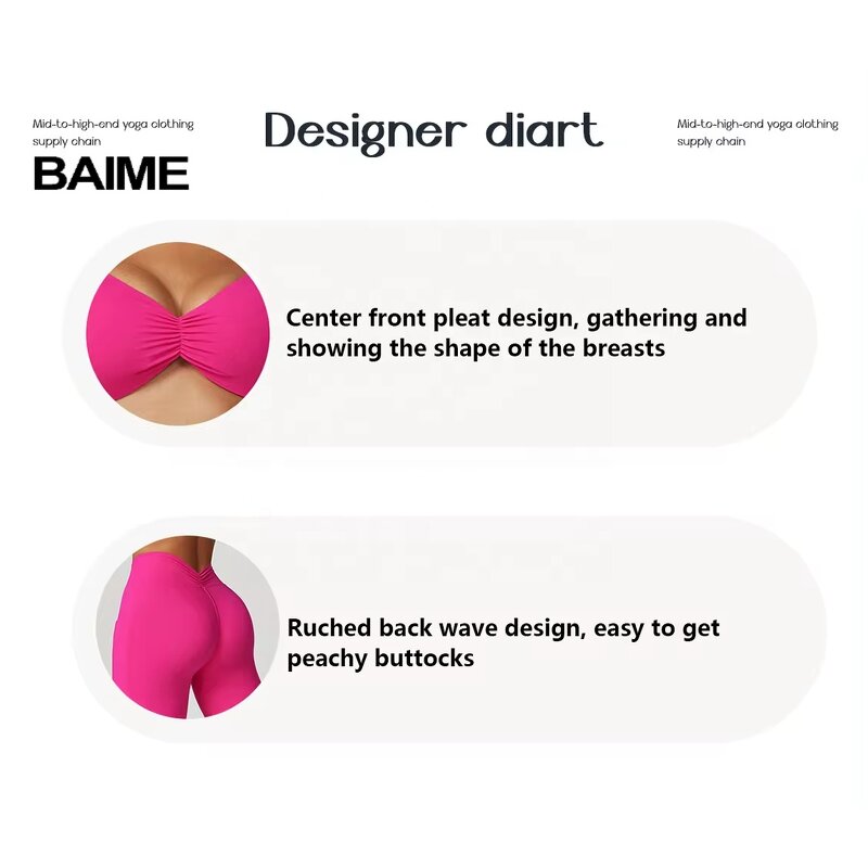 Women Yoga Set Manufacturer - Custom Logo Backless Bra V Cut Legging Set