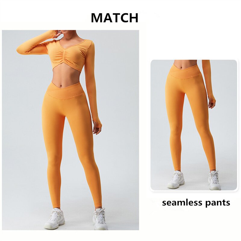 Women Activewear Top Supplier - Long Sleeve Crop Top with Thumb Hole Factory