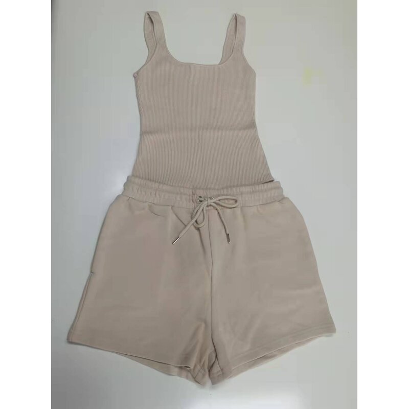 Women Jumpsuit Supplier - 2024 Custom Designer Casual Summer White Bodysuit Set