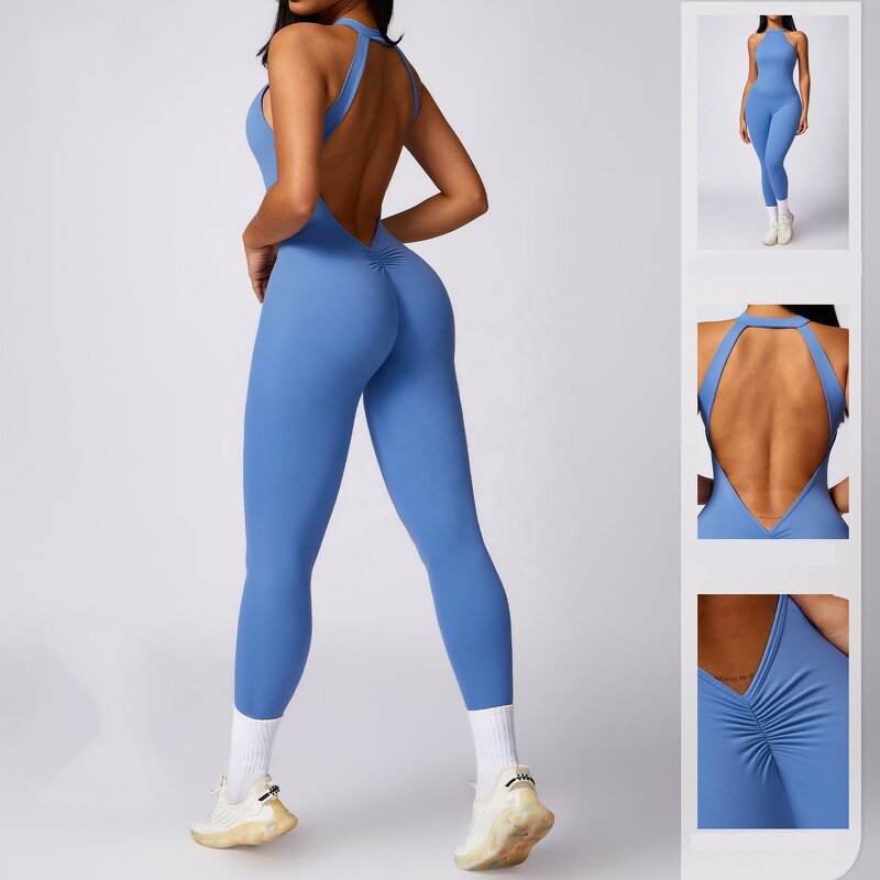 Summer Jumpsuit Factory - One Piece Straps Sexy Gym Workout Yoga Jumpsuit