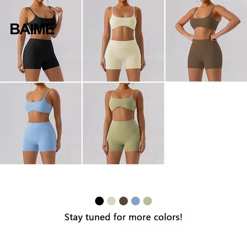 Women Sportswear Set Supplier - 2024 Trend 2PCS High Compression Shorts Bra