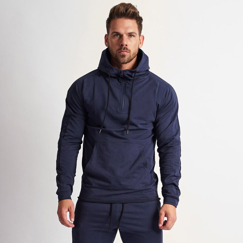 Men Pullover Hoodie Supplier - Custom Embroidered Pocket Long Sleeve Plus Size