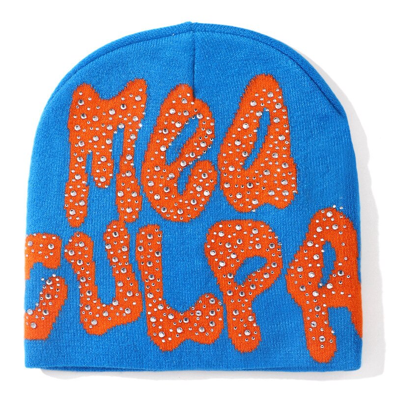 Winter Beanie Supplier - Fashion Customized Logo Letter Printing Warm Knit Hat