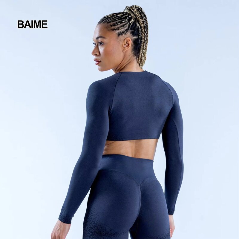 Twist Front Crop Top Supplier - Popular Ignite New Arrival Custom Athletic Long Sleeve