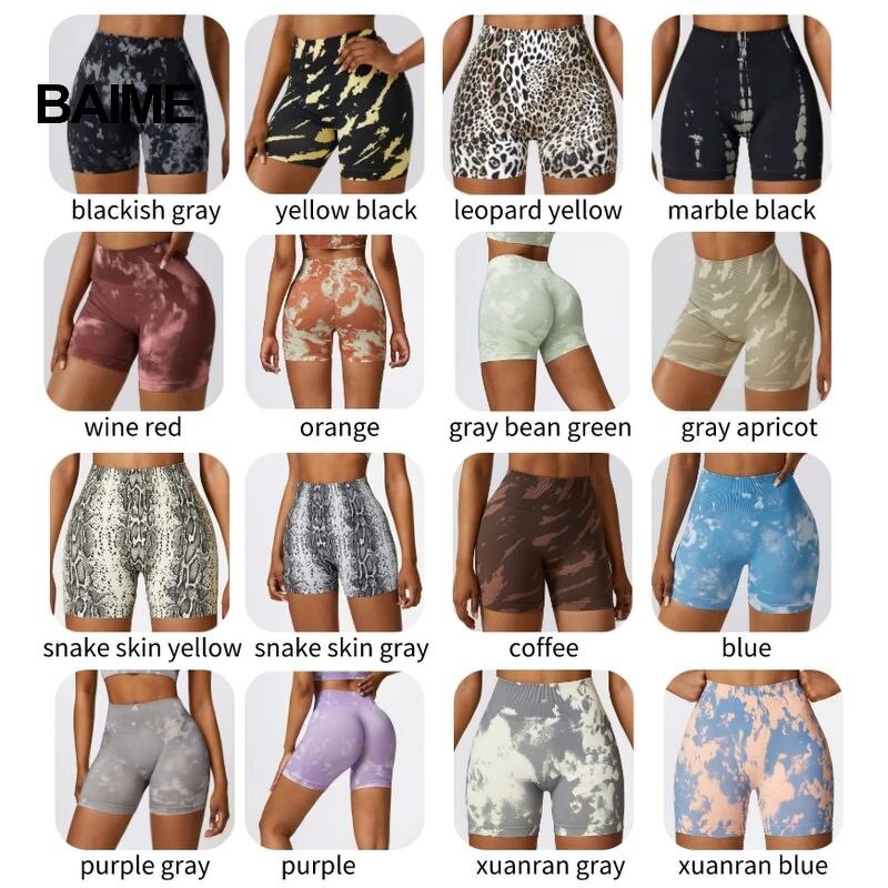 Leopard Print Yoga Set Supplier - Seamless Pants Stretch High Waist Shorts