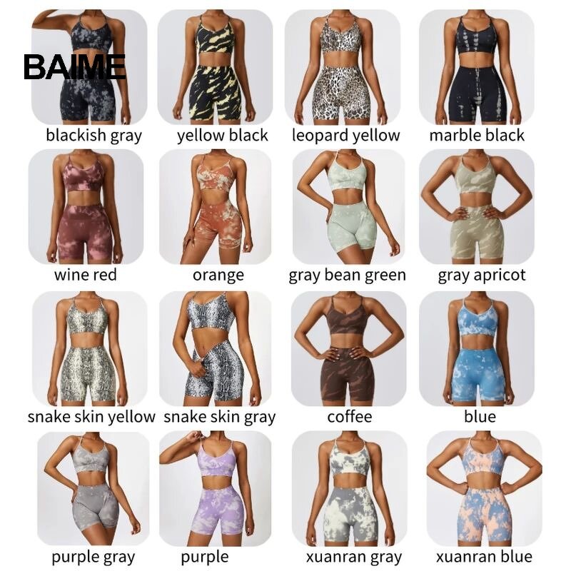 Women Workout Clothes Factory - Sports Bra High Waist Leggings Set Print