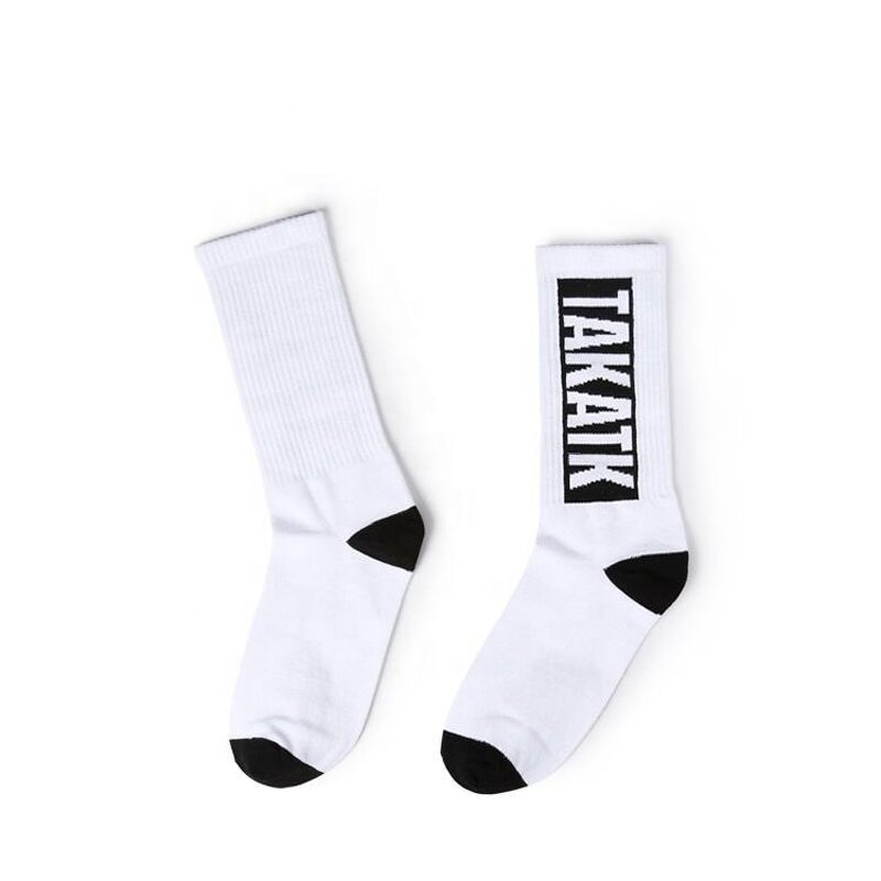 Outdoor Sport Socks Factory - Wholesale Custom Logo Cotton Printed Pattern White