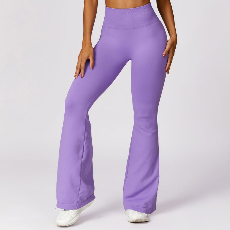 Women Sport Wear Sets Factory - Sexy High Waist Quick Dry Flare Pants