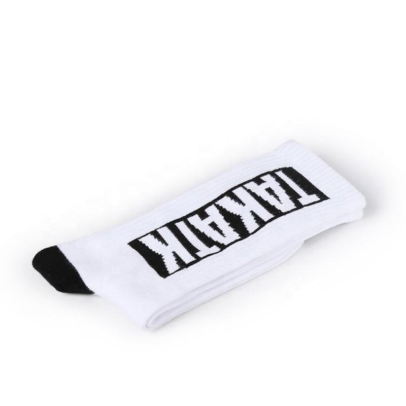 Outdoor Sport Socks Factory - Wholesale Custom Logo Cotton Printed Pattern White