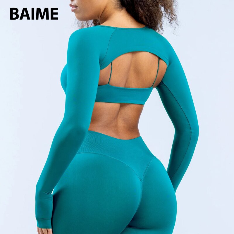 Backless Yoga Clothing Supplier - Quick Dry Breathable Long Sleeve Tights