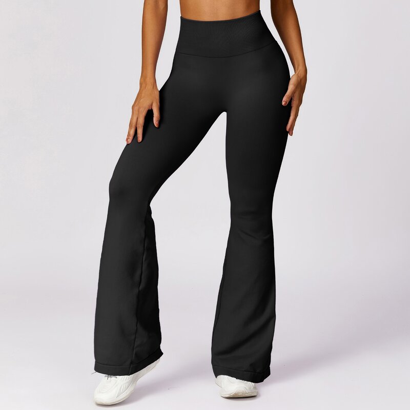 Women Sport Wear Sets Factory - Sexy High Waist Quick Dry Flare Pants