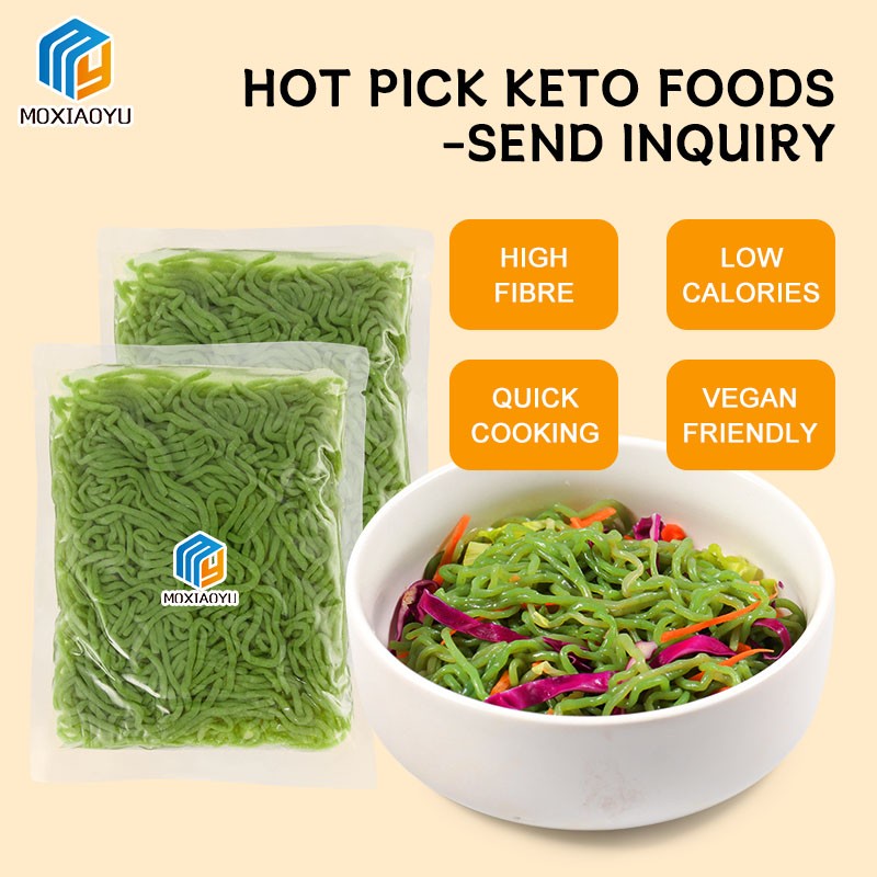 Shirataki Noodles Manufacturer - Hot Selling Low Calorie High Fiber Spinach