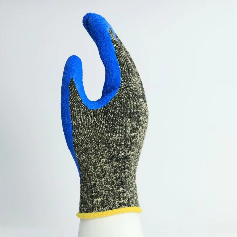 Industrial Safety Gloves - Polyester Glassfiber Steel Wire Aramid Latex Anti-Cut