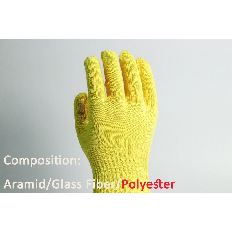 Leather Safety Gloves - 7 Gauge Flame-Retardant Heat Resistant Anti-Cut Abrasion