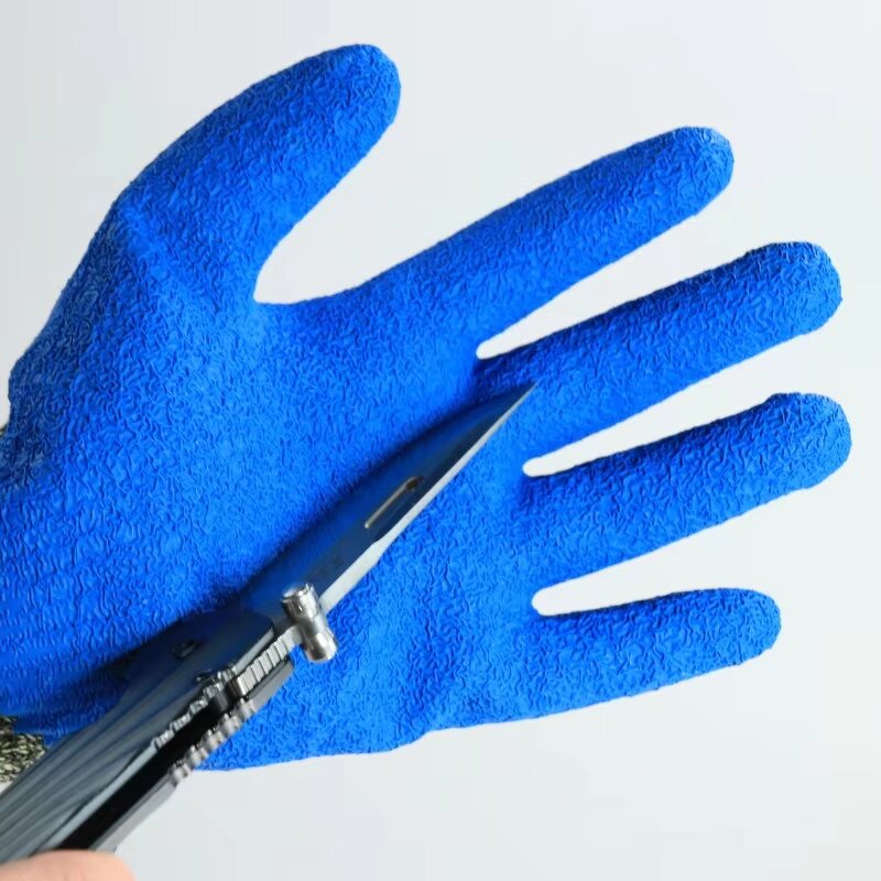 Industrial Safety Gloves - Polyester Glassfiber Steel Wire Aramid Latex Anti-Cut