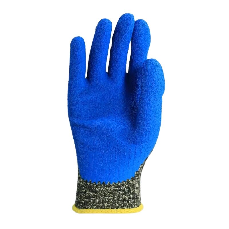 Industrial Safety Gloves - Polyester Glassfiber Steel Wire Aramid Latex Anti-Cut