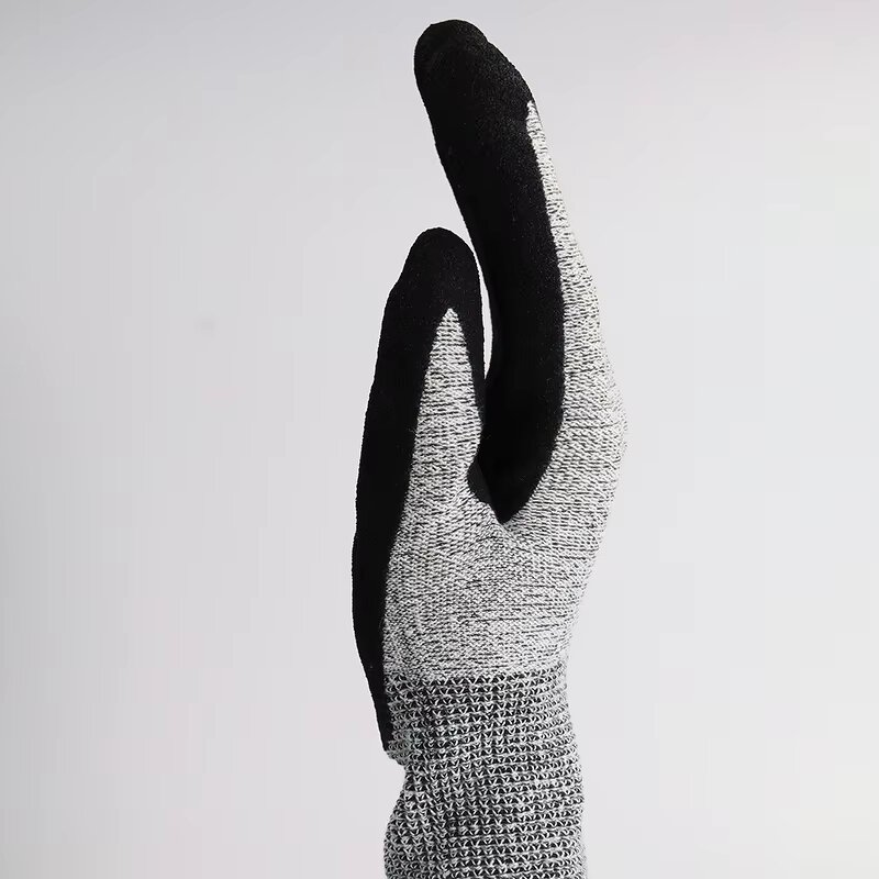 Cut Resistant Gloves - EN 388 Level 5 Black Nitrile Coated HPPE Anti-Slip