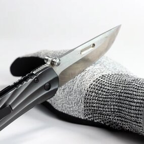 Cut Resistant Gloves - EN 388 Level 5 Black Nitrile Coated HPPE Anti-Slip