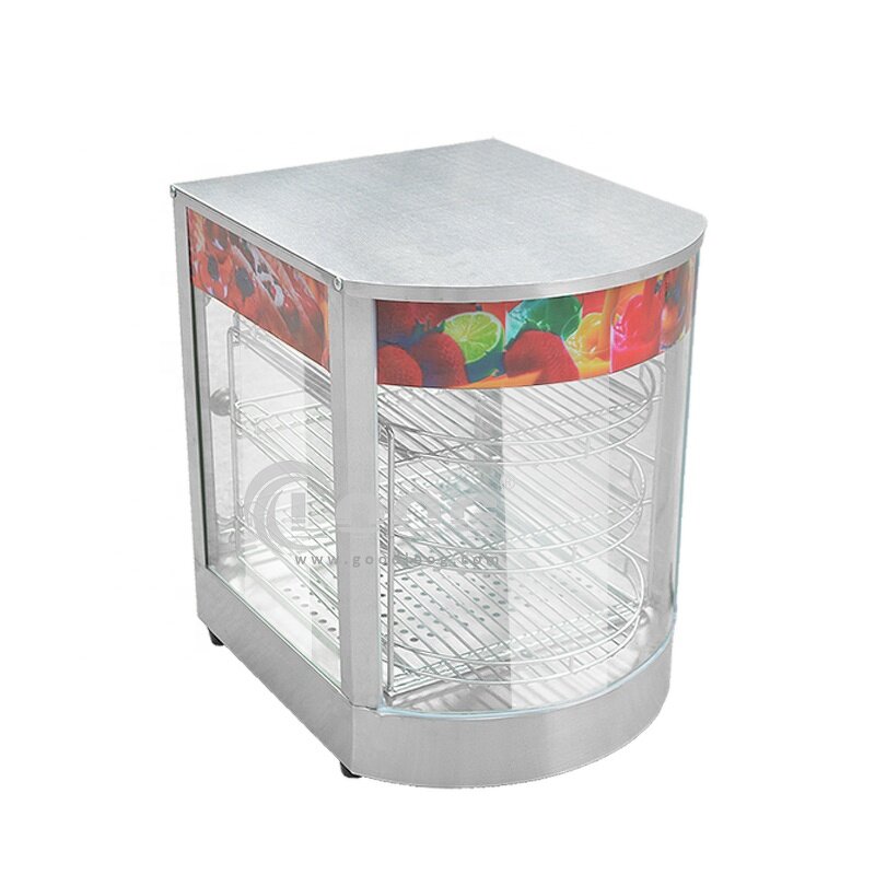 Food Warmer Showcase - Electric Stainless Steel Commercial Heater Display Warmer