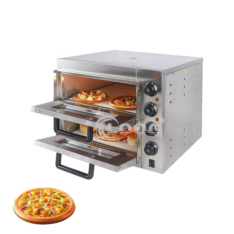 Electric Pizza Oven - Commercial for Bakery Restaurant Double Stainless Steel Cooking