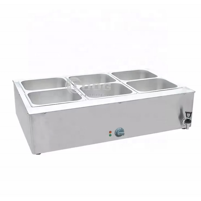 Bain Marie - Restaurant Equipment Electric Commercial 6 Pots Food and Soup Warmer
