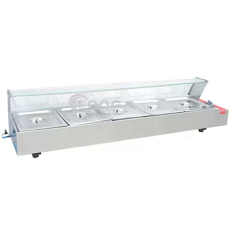 Bain Marie - Hotel Restaurant Electric Countertop Commercial Stainless Steel Food Warmer