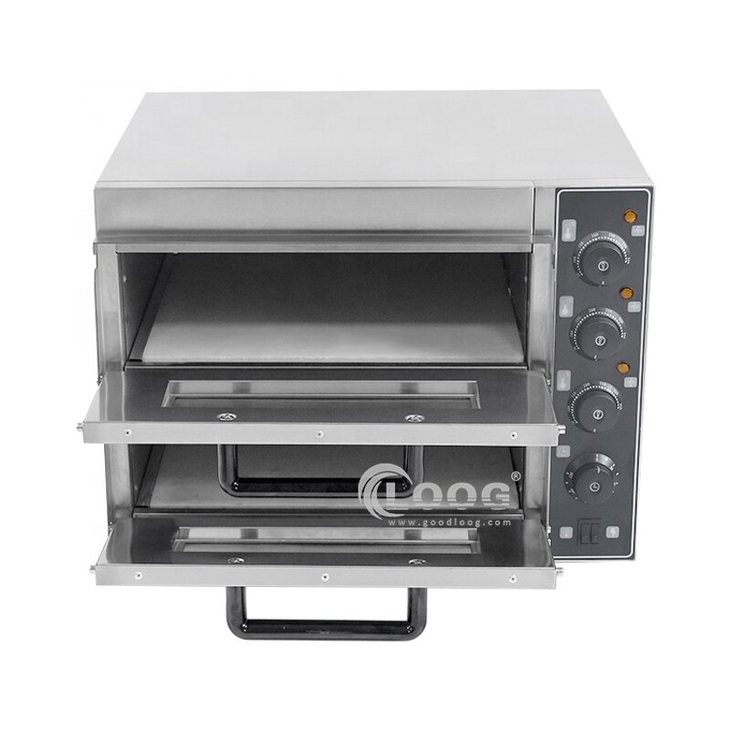 Electric Pizza Oven - Commercial for Bakery Restaurant Double Stainless Steel Cooking