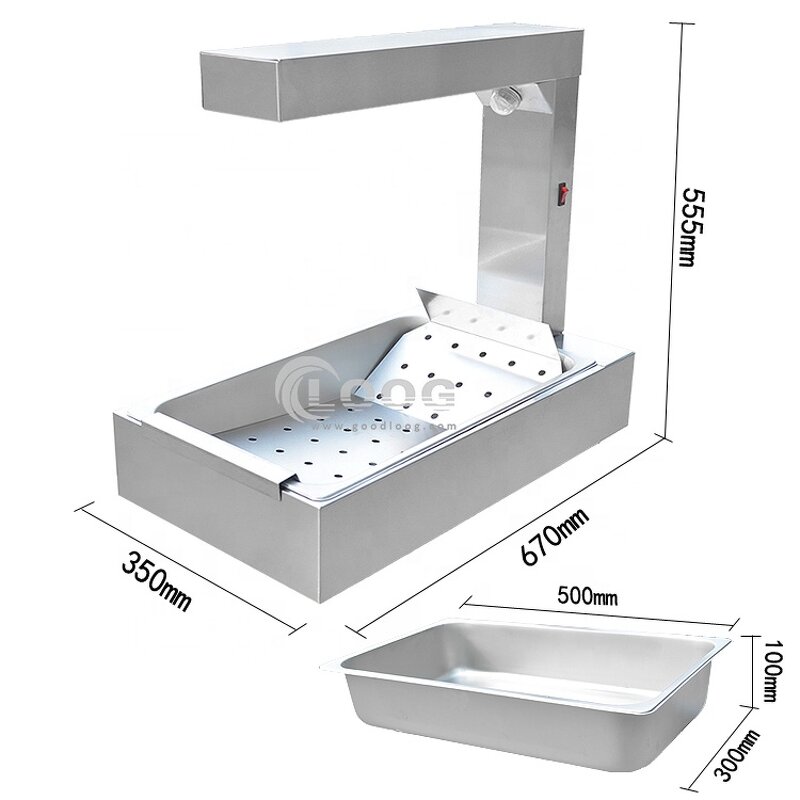 Food Display Warmer - High Quality Nonstick French Fries Warmer Commercial Hot Sale