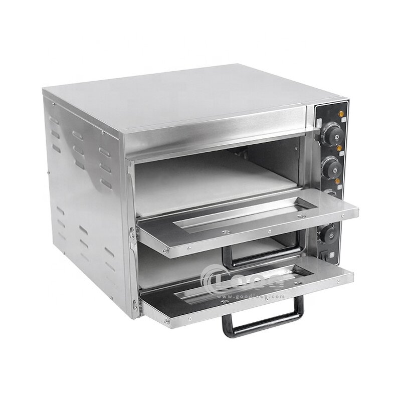 Electric Pizza Oven - Commercial for Bakery Restaurant Double Stainless Steel Cooking