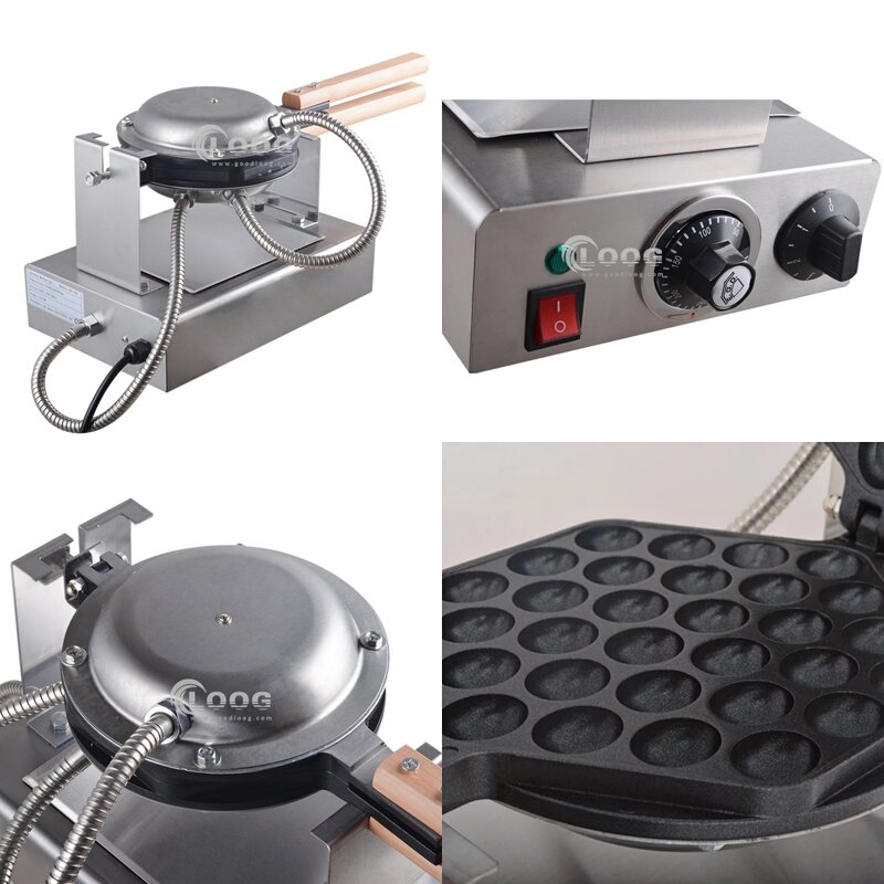 Egg Bubble Waffle Machine - Commercial Aluminium Plate Eggette Puff Cone Maker