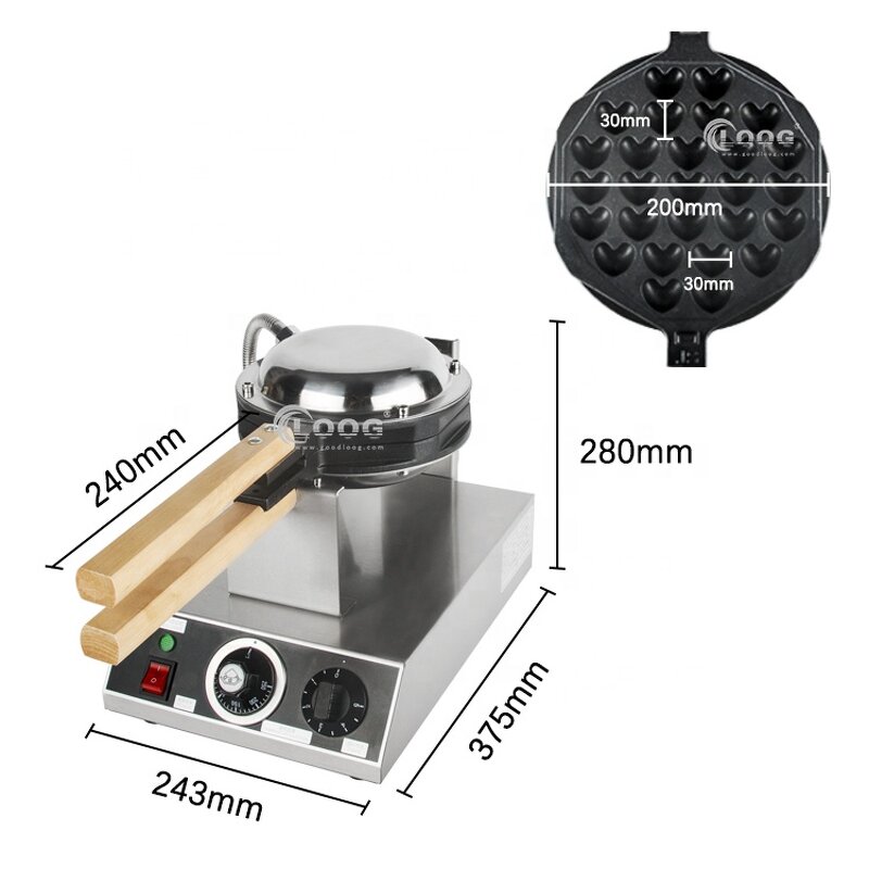 Bubble Waffle Maker - Multi-Function Non-Stick Commercial Electric for Cars