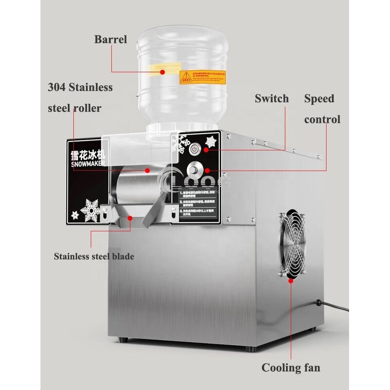 Snow Ice Machine - Snack Equipment Fast Electric Commercial Korean Snowflake Bingsu
