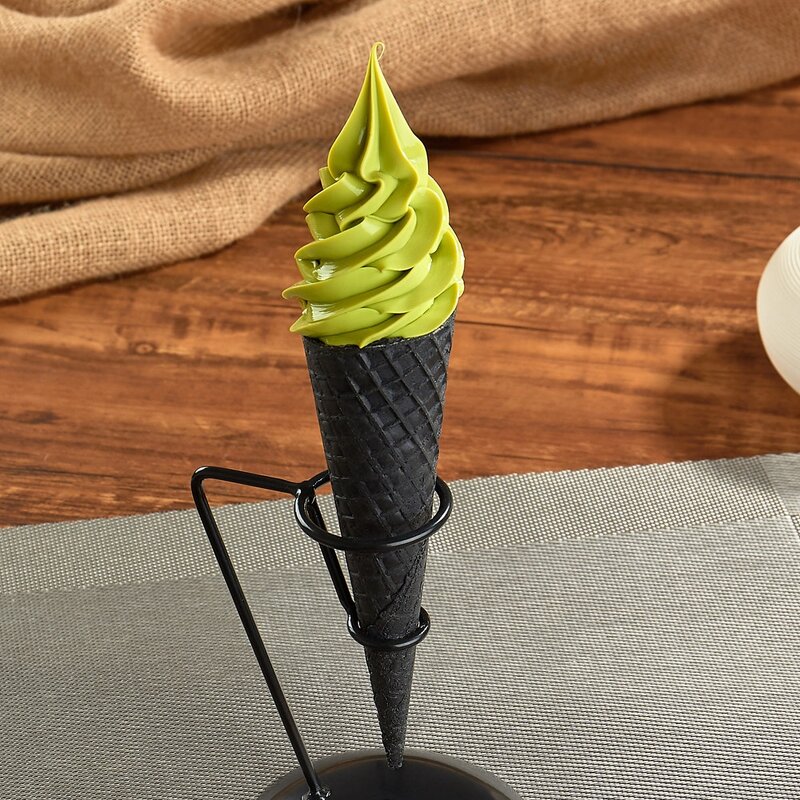 Ice Cream Model - Artificial Food Simulation Dummy Cones Crispy Holder with Rack