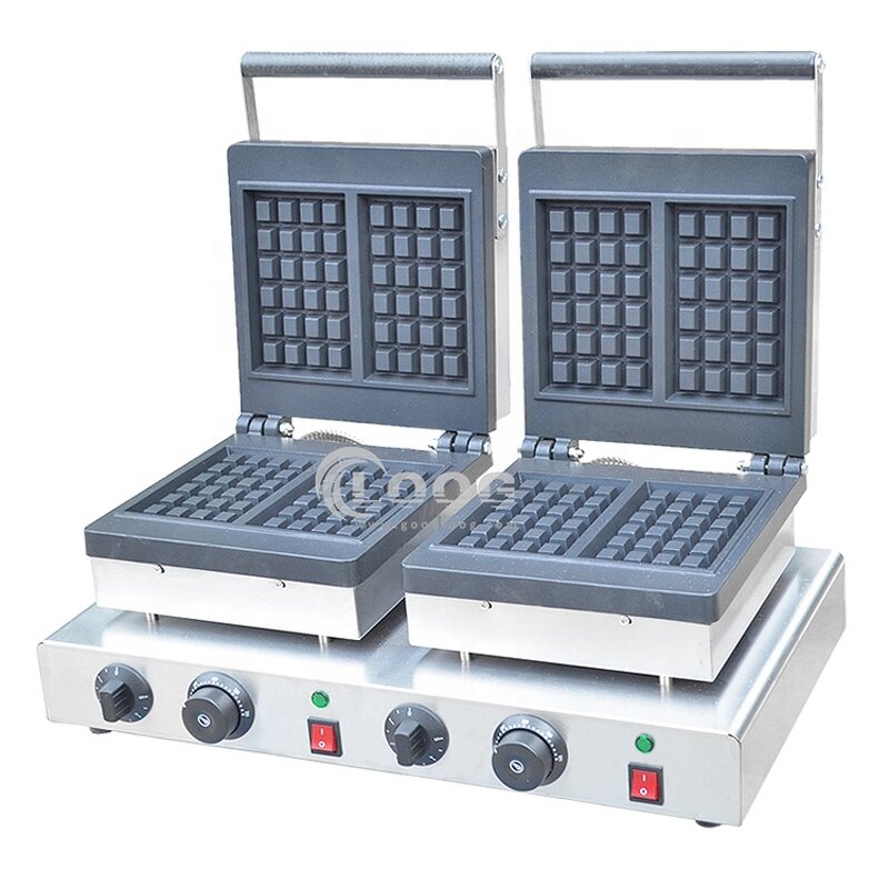 Belgian Waffle Machine - Commercial Electric Double Flip Industrial for Hotel