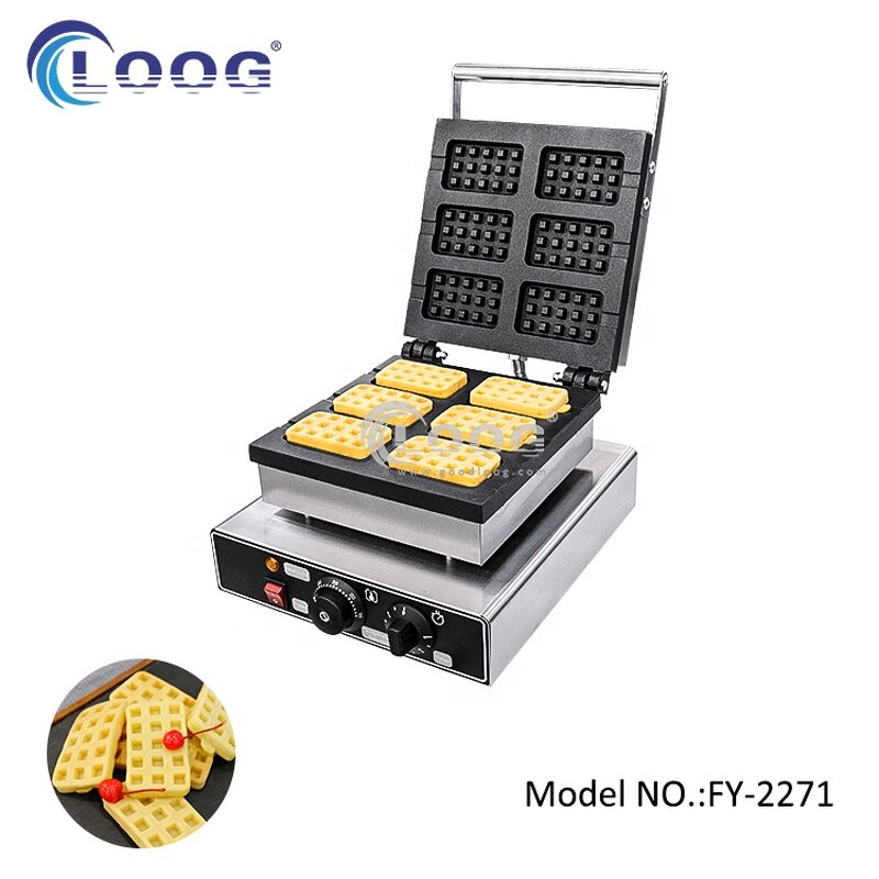 Square Waffle Machine - Professional 220V Commercial Belgian Multi-Function