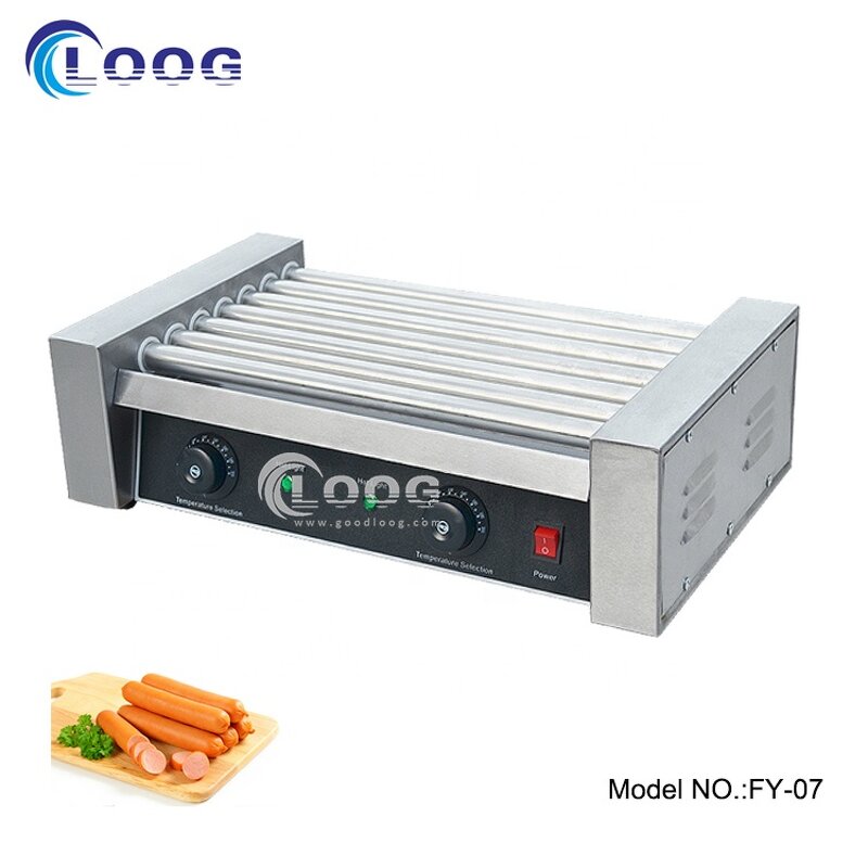 Hot Dog Machine - Street Food Equipment Electric Sausage Making Nonstick Roasting