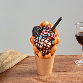 Egg Waffle Model - Simulation Ice Cream Display Dummy Food Eggettes Puff Props