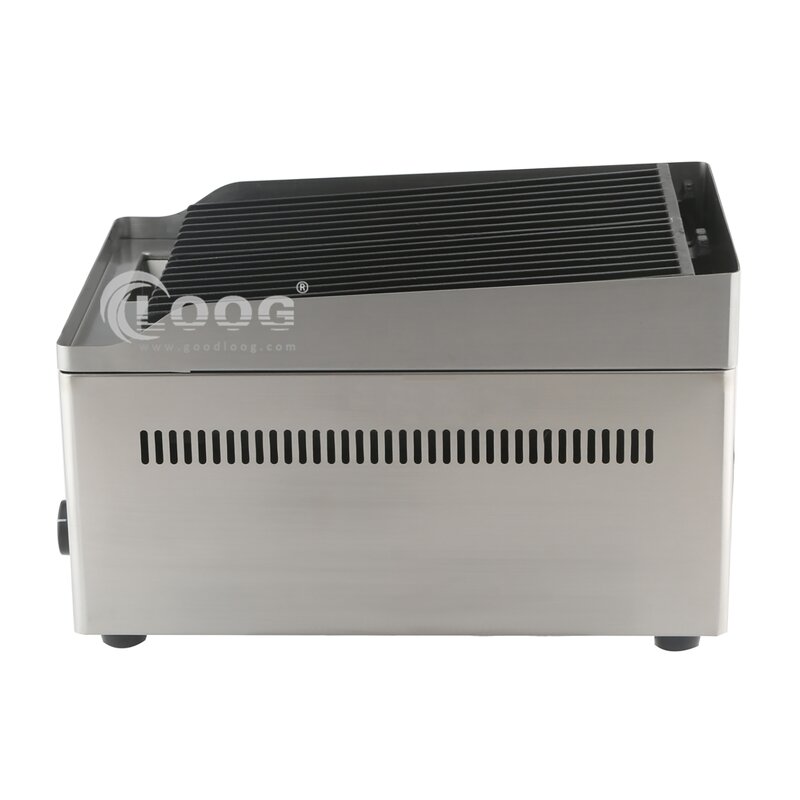 Lava Rock Grill - Stainless Steel Counter Top Electric Commercial Heavy Duty BBQ