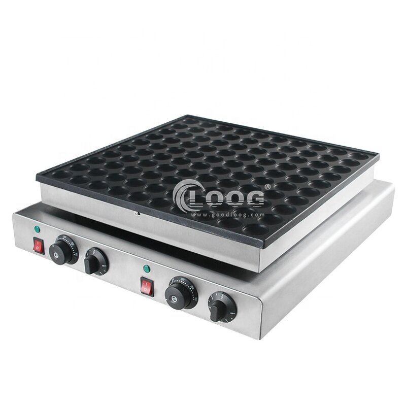 Poffertjes Maker Machine - Electric 100 Holes Commercial Mini Pancakes for Sale