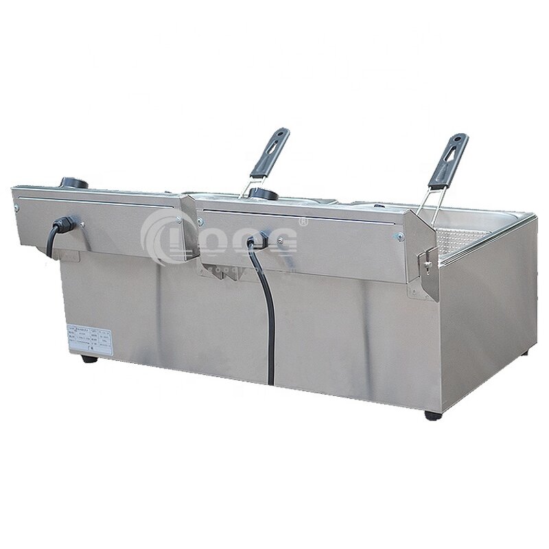 French Chips Frying Machine - Stainless Steel Equipment Electric Deep Fryer for Restaurant