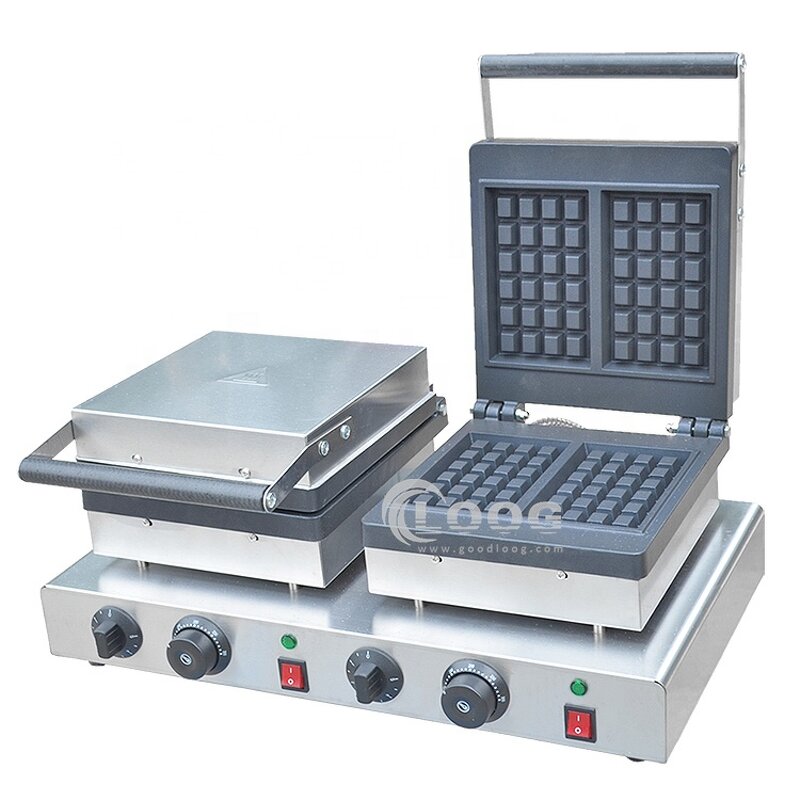 Belgian Waffle Machine - Commercial Electric Double Flip Industrial for Hotel