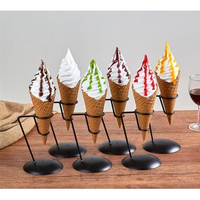 Ice Cream Model - Customized Simulation Decoration Props Dummy Crispy with Bracket