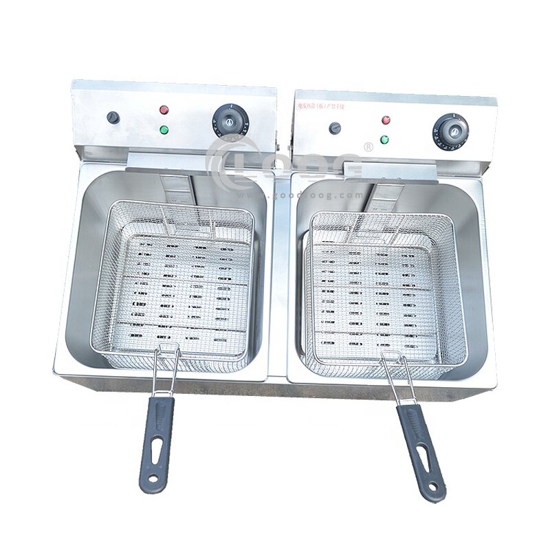 French Chips Frying Machine - Stainless Steel Equipment Electric Deep Fryer for Restaurant