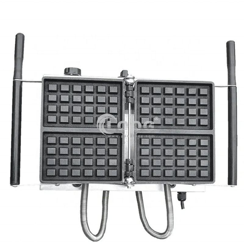 Square Waffle Maker - Professional Restaurant Equipment Rotating Stainless Steel