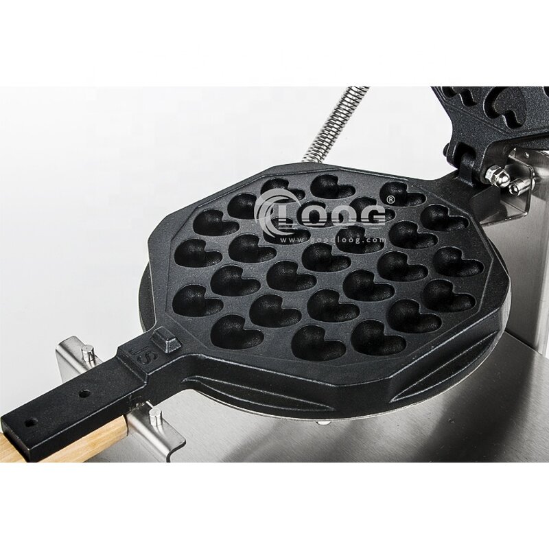 Bubble Waffle Machine - Professional Custom Heart Shape Digital Egg Waffle Maker