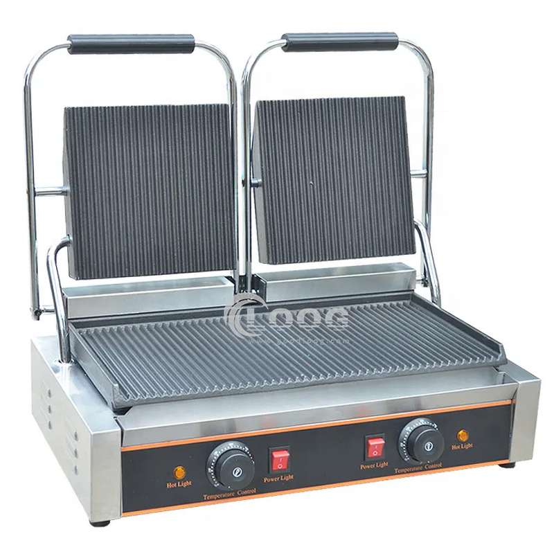 Sandwich Press Maker - Factory Price Double Contact Grill Commercial Electric