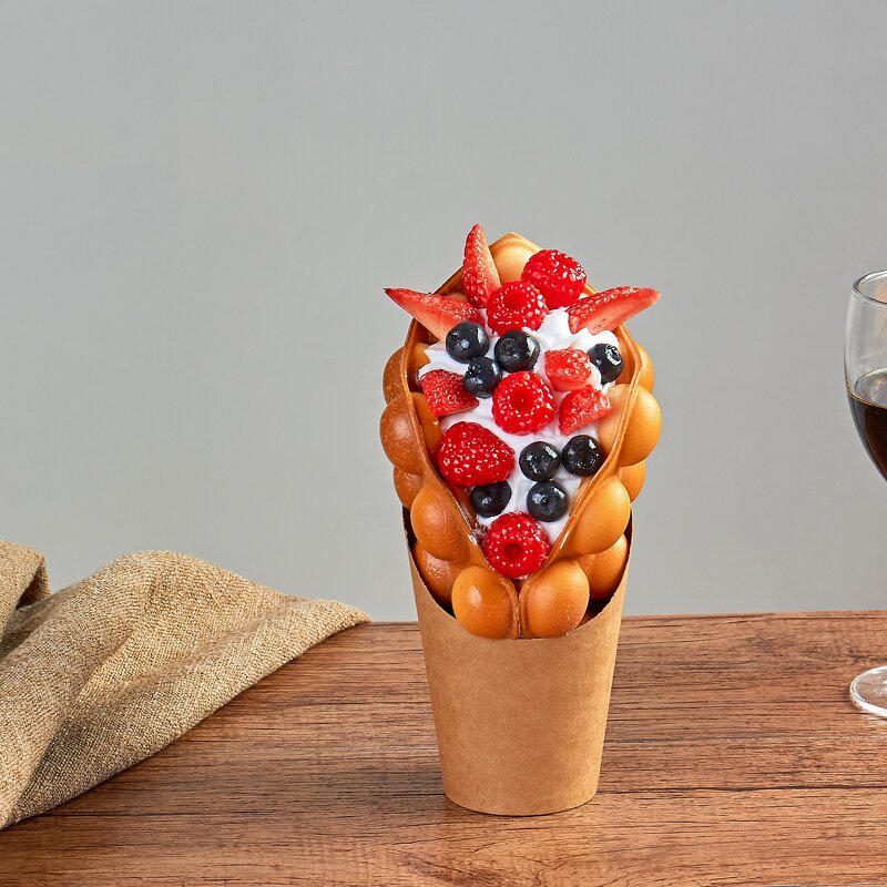 Bubble Waffle Model - Hot Selling Hongkong Simulation Food Egg Waffle Display