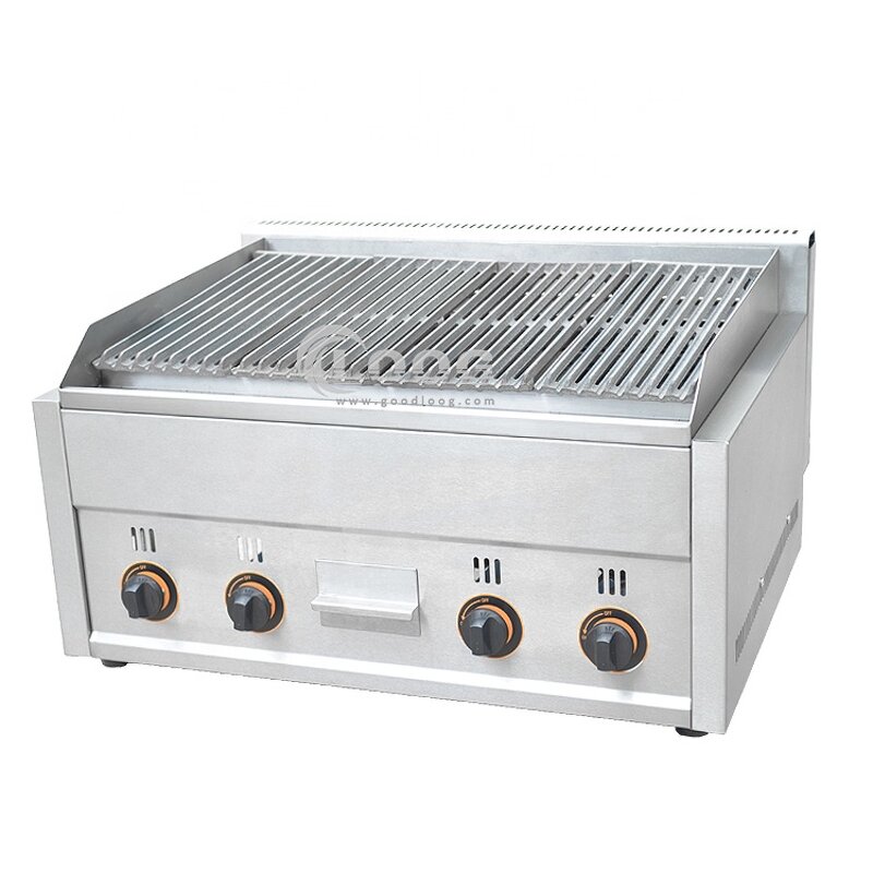 Gas BBQ Grill - High Quality Kitchen Equipment Commercial Lava Rock Counter Top